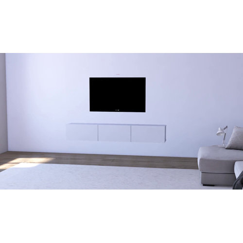 Wrought Studio Ozge Floating TV Stand Up to 80" TV's Wall Mounted Media